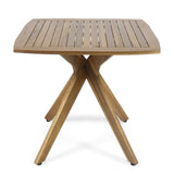 Stamford Outdoor Square Dining Table with X Base by Chirstopher Knight Home