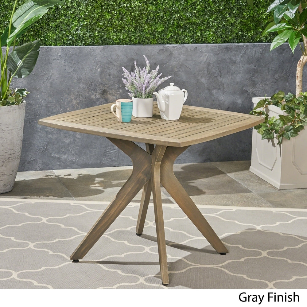 Stamford Outdoor Square Dining Table with X Base by Chirstopher Knight Home
