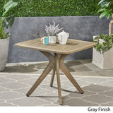 Stamford Outdoor Square Dining Table with X Base by Chirstopher Knight Home