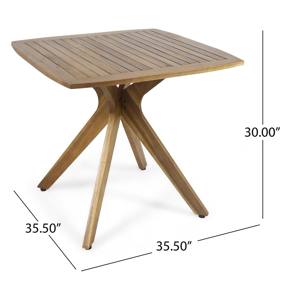 Stamford Outdoor Square Dining Table with X Base by Chirstopher Knight Home