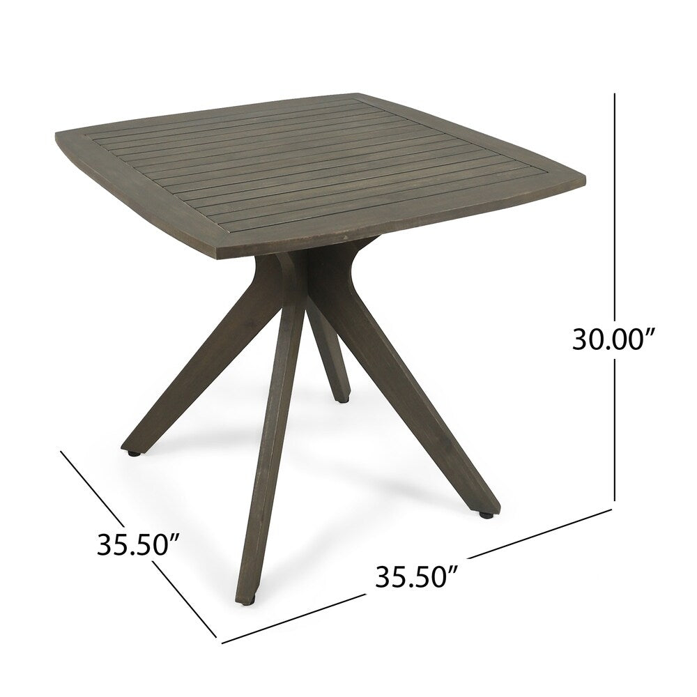 Stamford Outdoor Square Dining Table with X Base by Chirstopher Knight Home