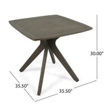 Stamford Outdoor Square Dining Table with X Base by Chirstopher Knight Home
