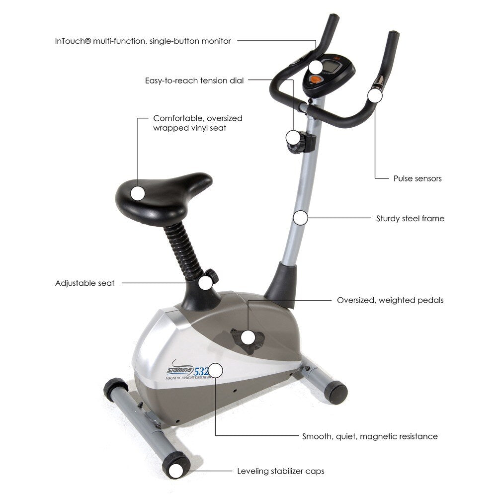 Stamina Magnetic Upright 5325 Exercise Bike