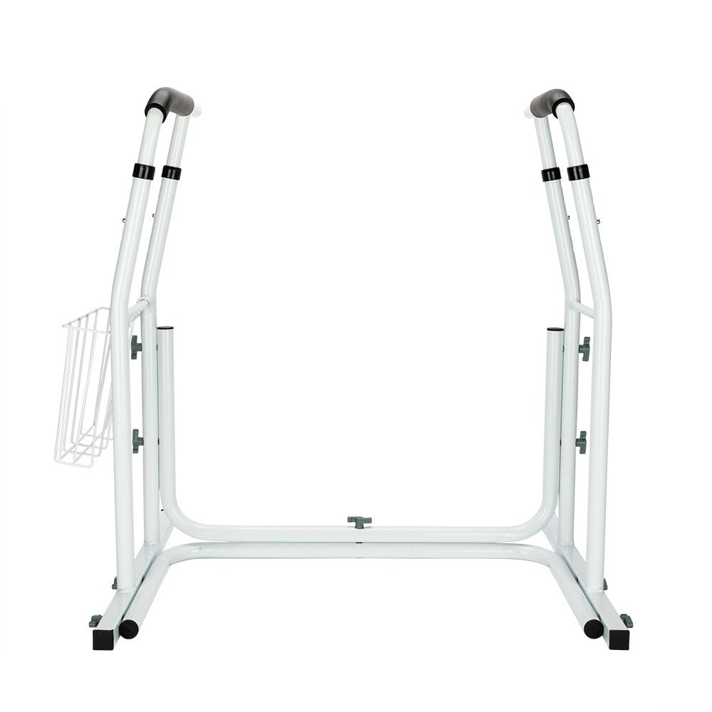 Stand Alone Toilet Safety Grab Rail with Magazine Rack