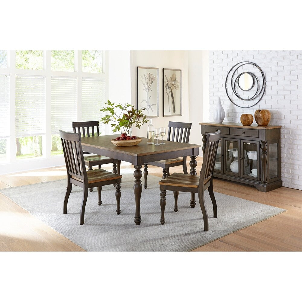 Standard Furniture Dunmore Sideboard, Light Toffee Top with Brown Base