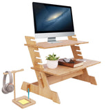 Standing Desk Converter Height-Adjustable Sit-stand Table Laptop Tray