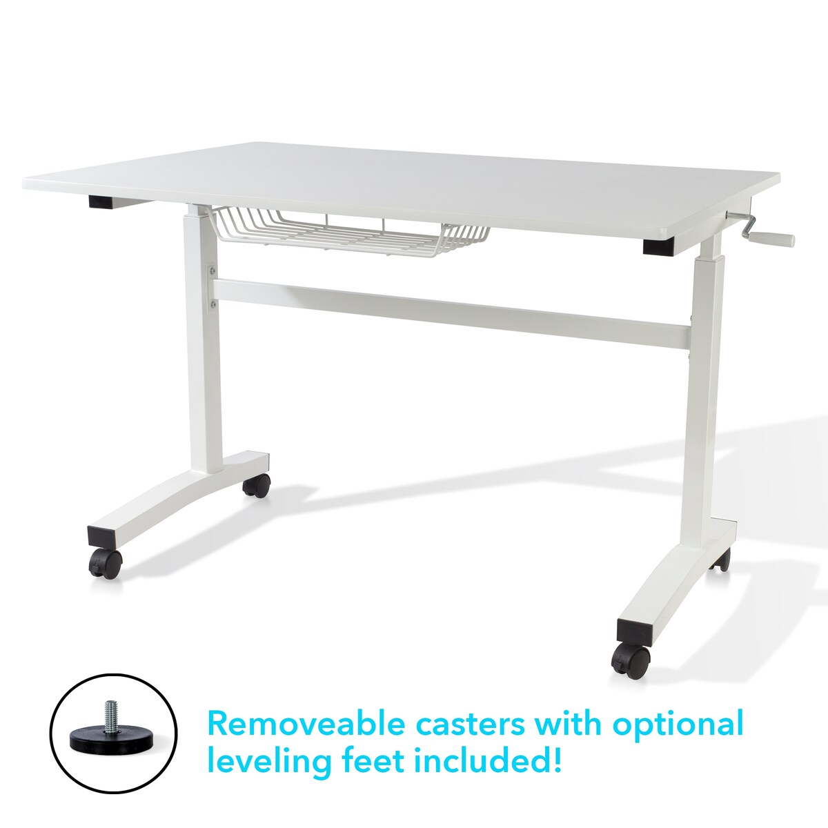 Standing Desk w/ Casters Student Desks Height Adjustable Writing Desks