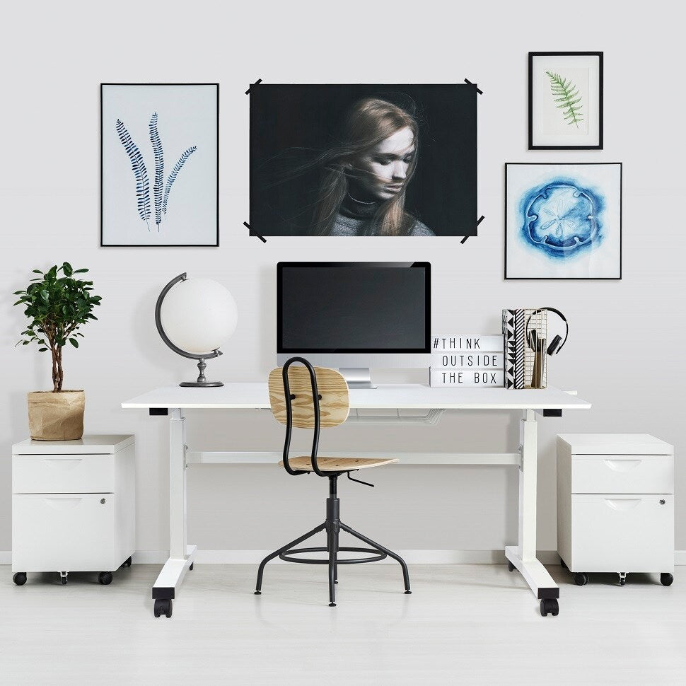 Standing Desk w/ Casters Student Desks Height Adjustable Writing Desks