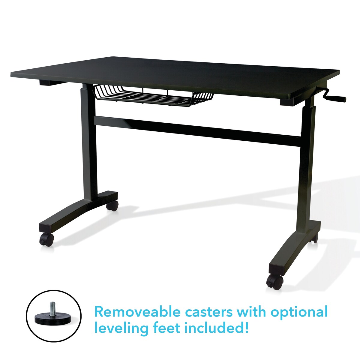 Standing Desk w/ Casters Student Desks Height Adjustable Writing Desks