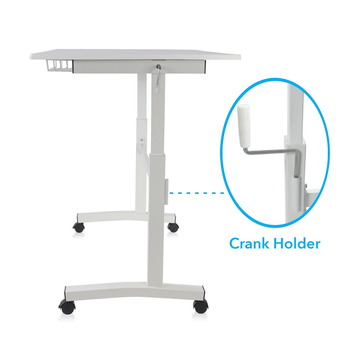 Standing Desk w/ Casters Student Desks Height Adjustable Writing Desks