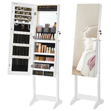 Standing Mirror Jewelry Cabinet, Armoire Organizer