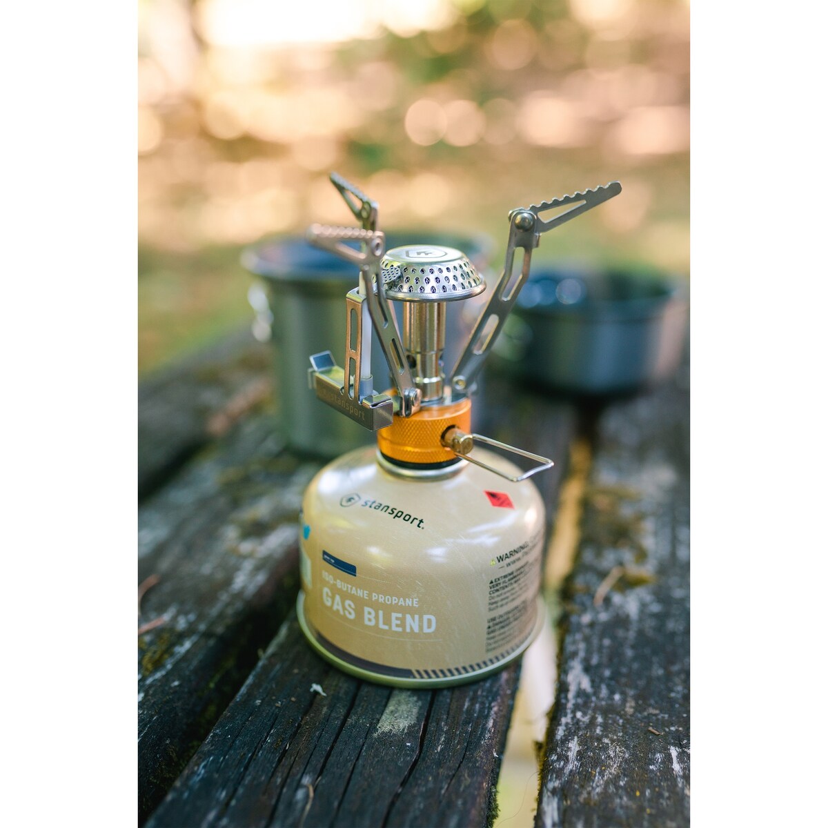 Stansport Backpack Stove, Fuel & Cook Set - Silver