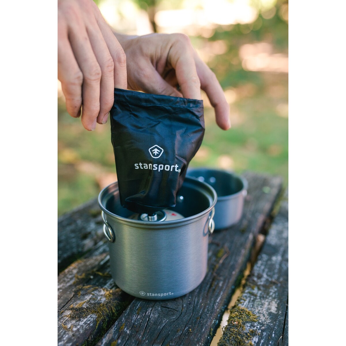 Stansport Backpack Stove, Fuel & Cook Set - Silver