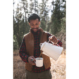 Stansport Enamel Percolator Coffee Pot 8 Cup - White