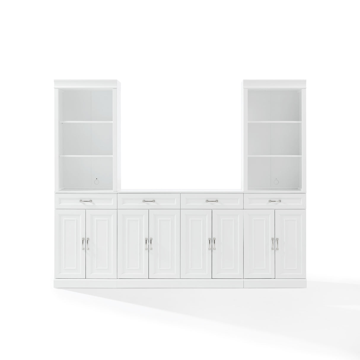 Crosley Stanton 3-Piece Sideboard And Storage Bookcase Set