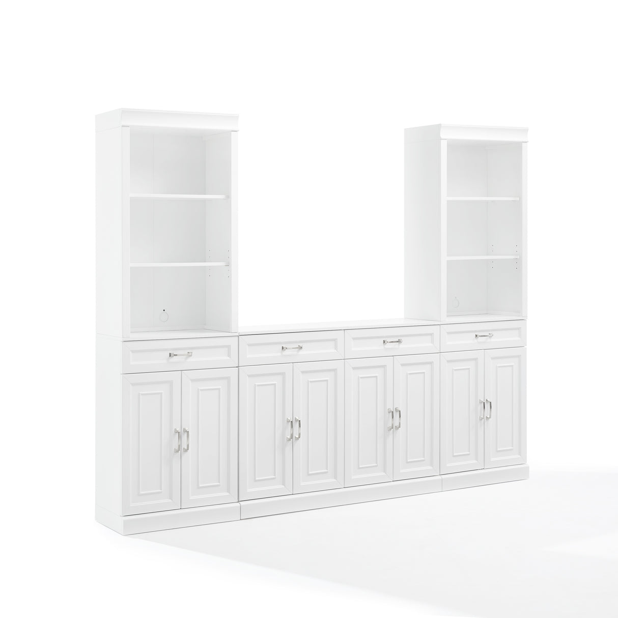 Crosley Stanton 3-Piece Sideboard And Storage Bookcase Set