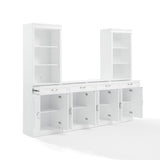 Crosley Stanton 3-Piece Sideboard And Storage Bookcase Set