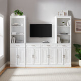 Crosley Stanton 3-Piece Sideboard And Storage Bookcase Set