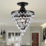 Stanzo 1-light Antique Bronze Tear Drop Crystal Ceiling Light
