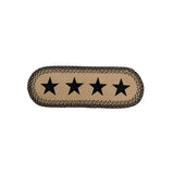 Better Trends Whimsical Collection Runner for Dining Table, 100% Jute, Black Star Design - 13" X 36"