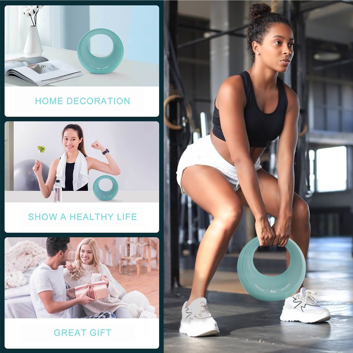Star-Moon Shaped Kettlebell Dumbbell Silicone 4KG/9lb