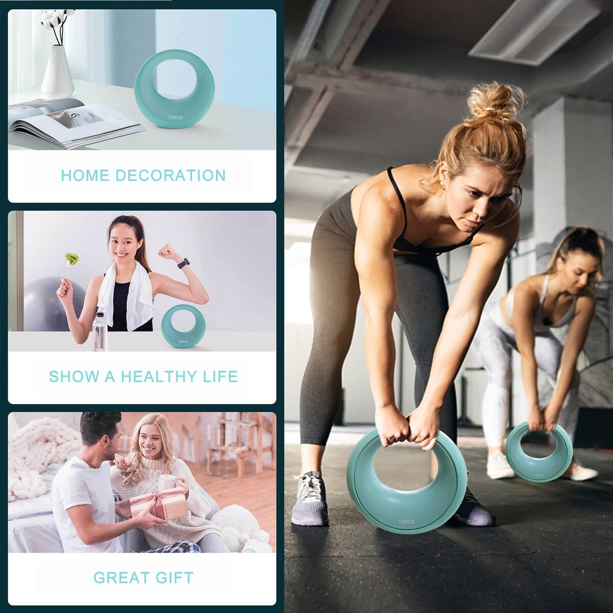 Star-Moon Shaped Kettlebell Dumbbell Silicone 4KG/9lb