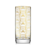 Star Wars Deco Gold Glass Tall Drinking Glasses - 13.5 oz - Set of 4 - 13.5 oz