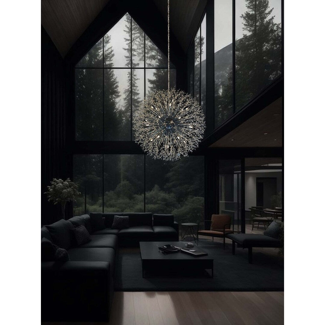 Starburst Chandelier 47" Wide Crystal Lighting Fixture