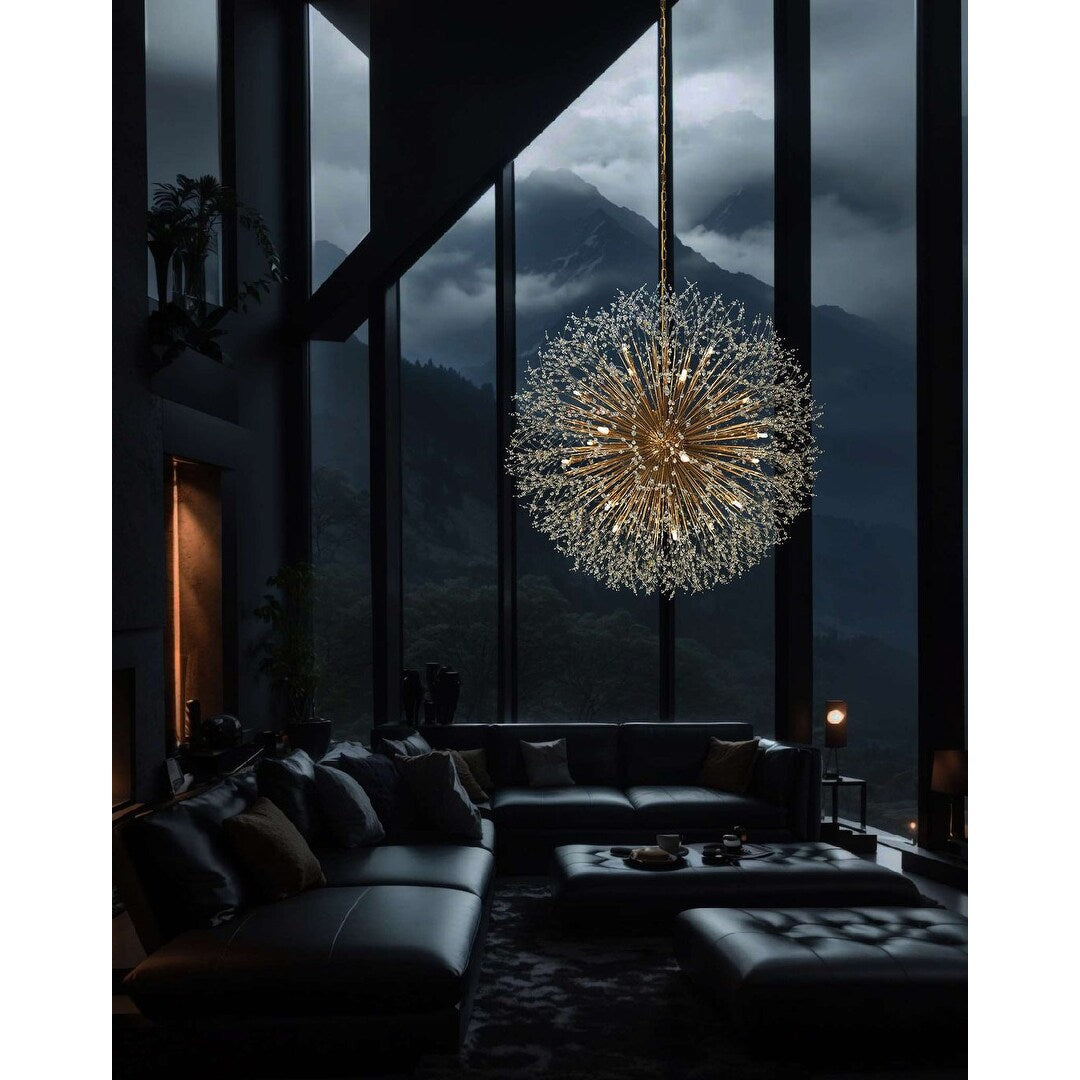 Starburst Chandelier 47" Wide Crystal Lighting Fixture