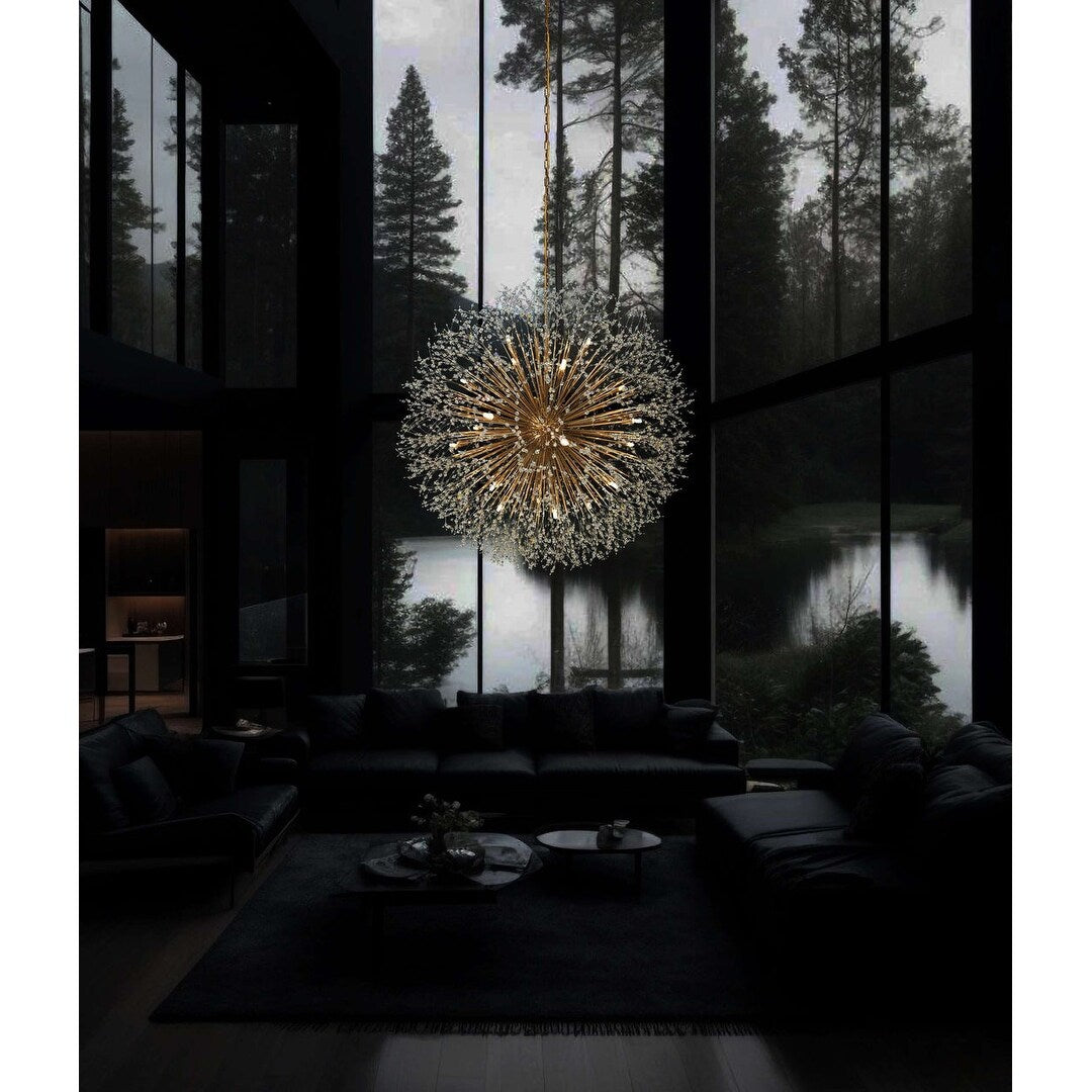 Starburst Chandelier 47" Wide Crystal Lighting Fixture