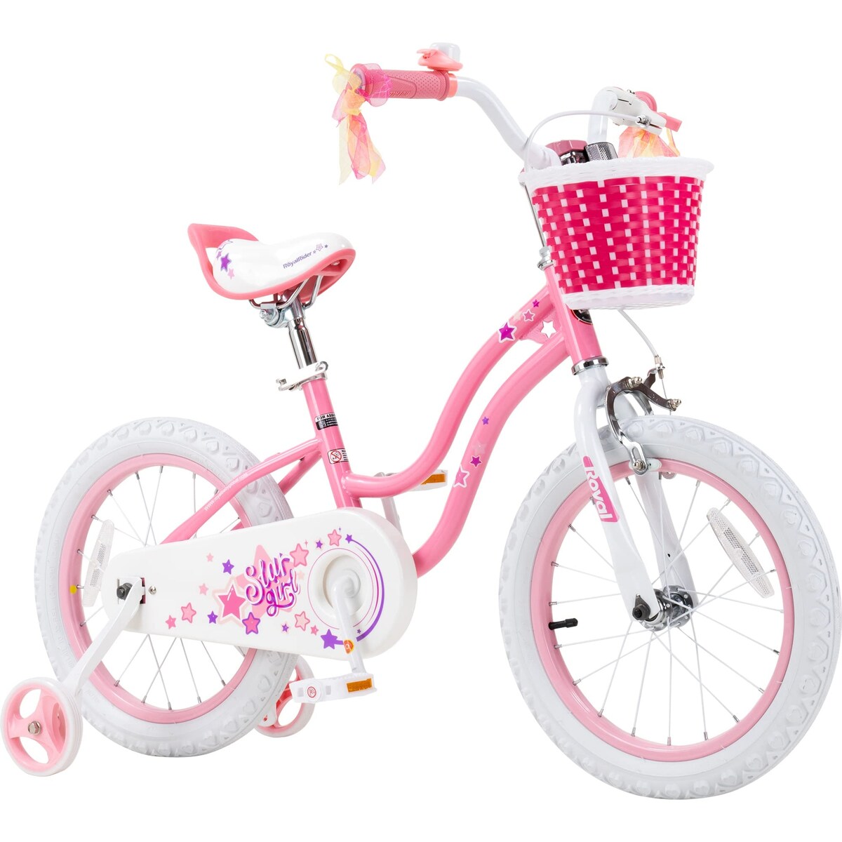 Stargirl Kids Bike Girls 14 Inch Children's Bicycle with Basket for Age 3-12 Years