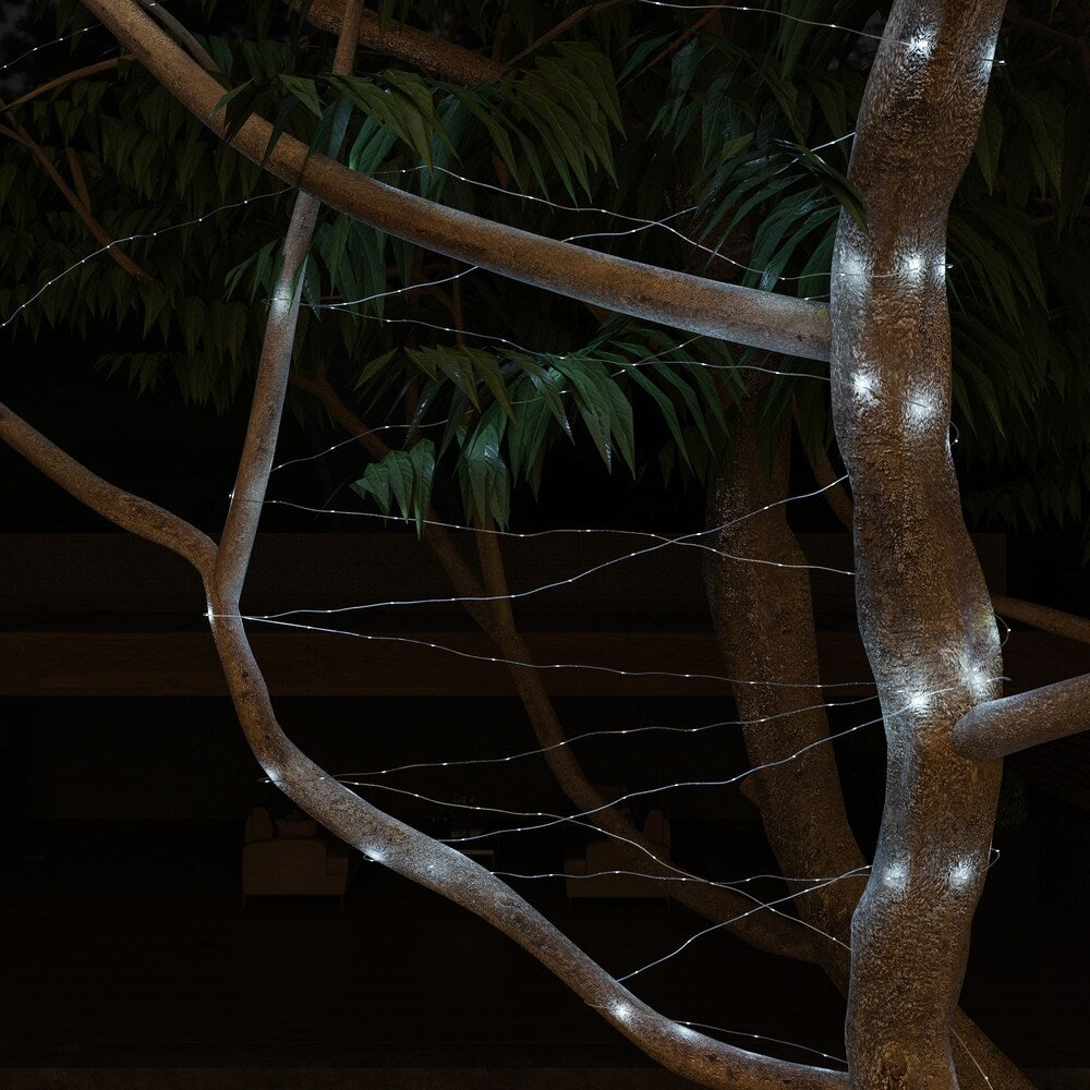 Starry Solar String Lights Cool White Fairy LED Lights Pure Garden