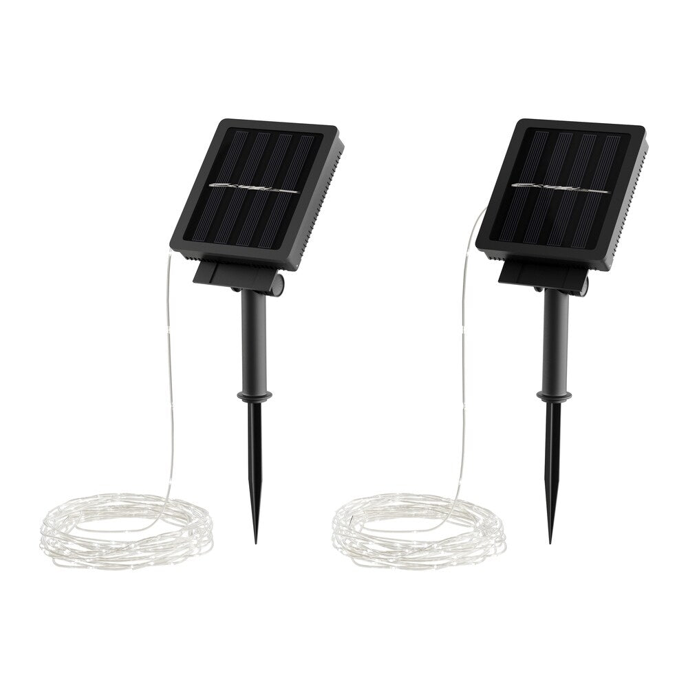 Starry Solar String Lights Cool White Fairy LED Lights Pure Garden