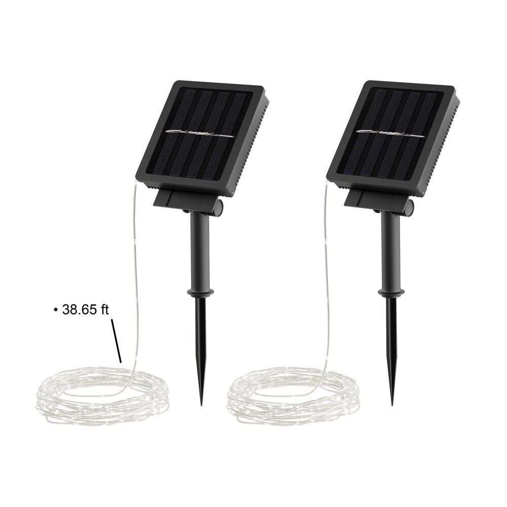 Starry Solar String Lights Cool White Fairy LED Lights Pure Garden