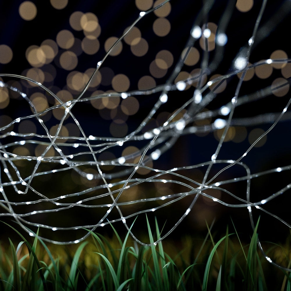 Starry Solar String Lights Cool White Fairy LED Lights Pure Garden