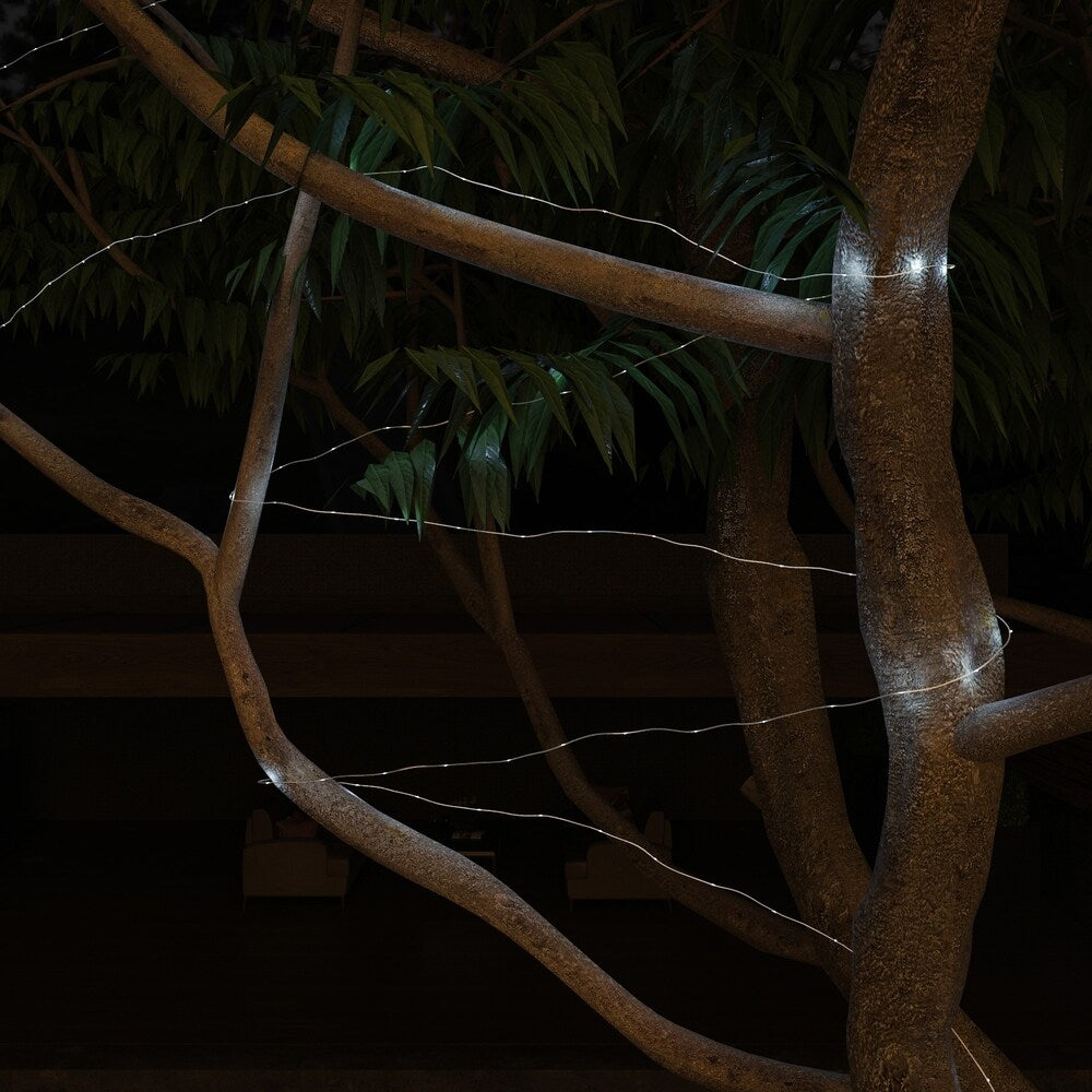 Starry Solar String Lights Cool White Fairy LED Lights Pure Garden
