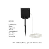 Starry Solar String Lights Cool White Fairy LED Lights Pure Garden