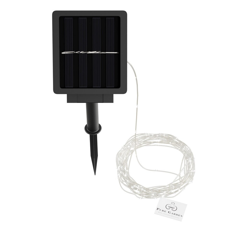 Starry Solar String Lights Cool White Fairy LED Lights Pure Garden