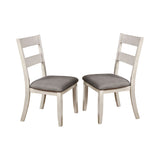 The Gray Barn Lyndale Farmhouse White Dining Chairs (Set of 2)