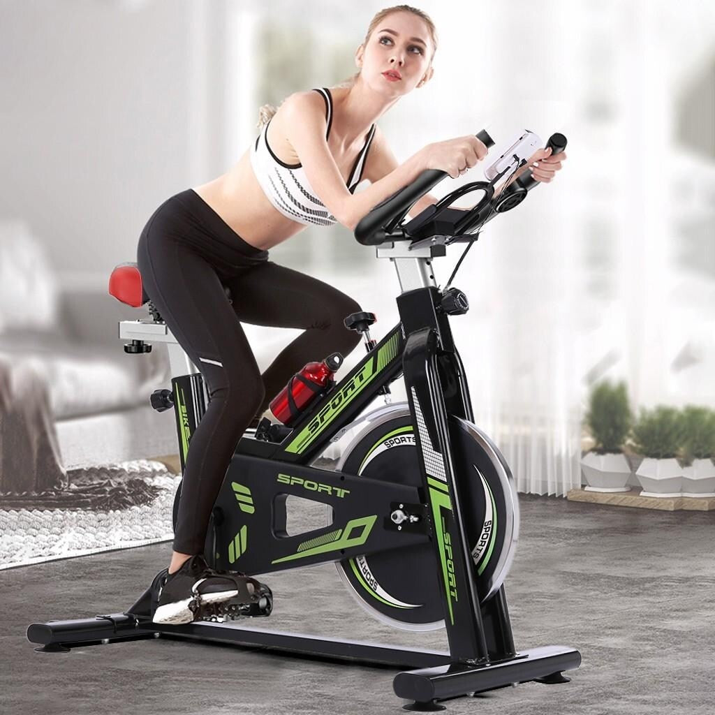 Stationary Indoor Bicycle-Bicycle With Tabslet Stand And Comfortable Cushion