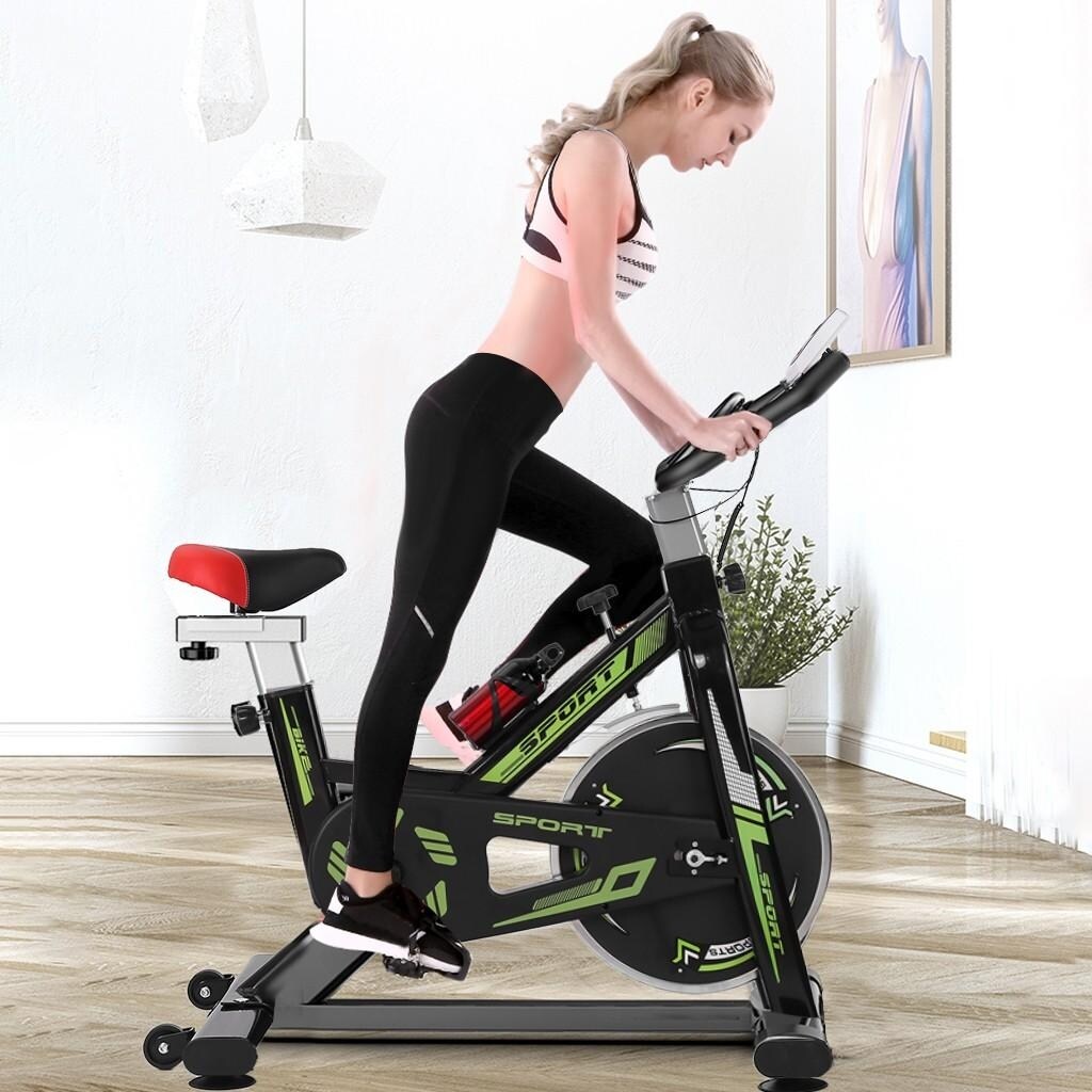 Stationary Indoor Bicycle-Bicycle With Tabslet Stand And Comfortable Cushion