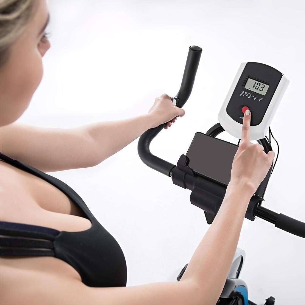 Stationary Indoor Bicycle-Bicycle With Tabslet Stand And Comfortable Cushion