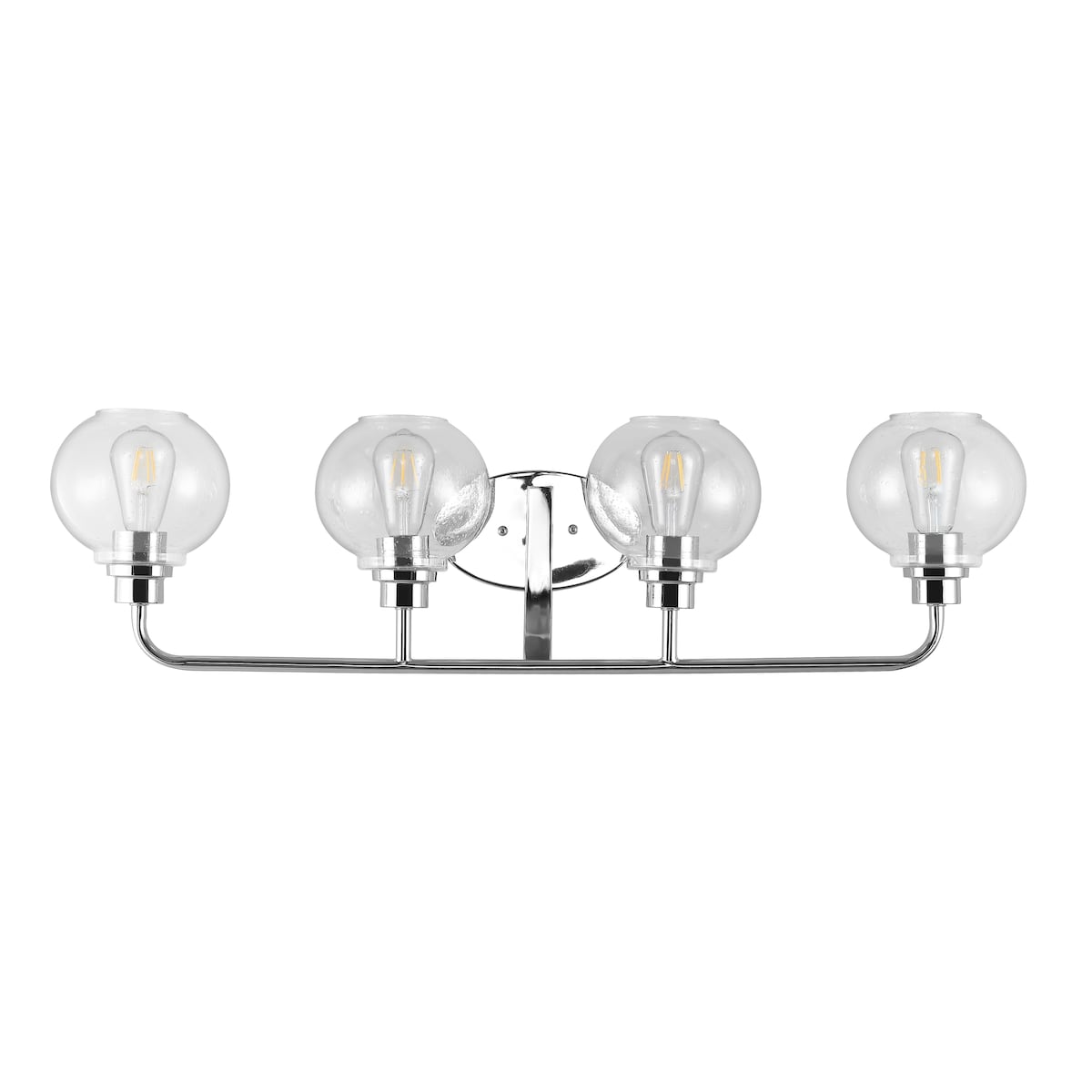 Staunton Iron/Seeded Glass Cottage Rustic LED Vanity Light, by JONATHAN Y