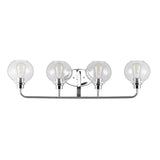 Staunton Iron/Seeded Glass Cottage Rustic LED Vanity Light, by JONATHAN Y