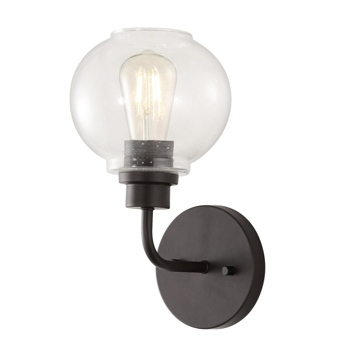 Staunton Iron/Seeded Glass Cottage Rustic LED Vanity Light, by JONATHAN Y