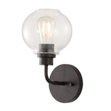 Staunton Iron/Seeded Glass Cottage Rustic LED Vanity Light, by JONATHAN Y
