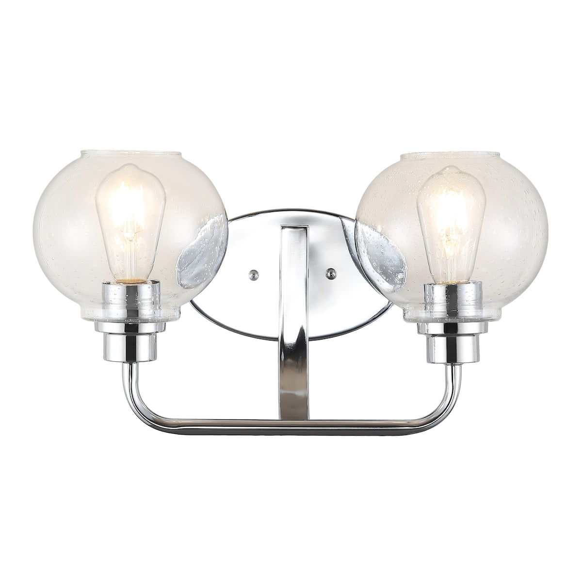 Staunton Iron/Seeded Glass Cottage Rustic LED Vanity Light, by JONATHAN Y