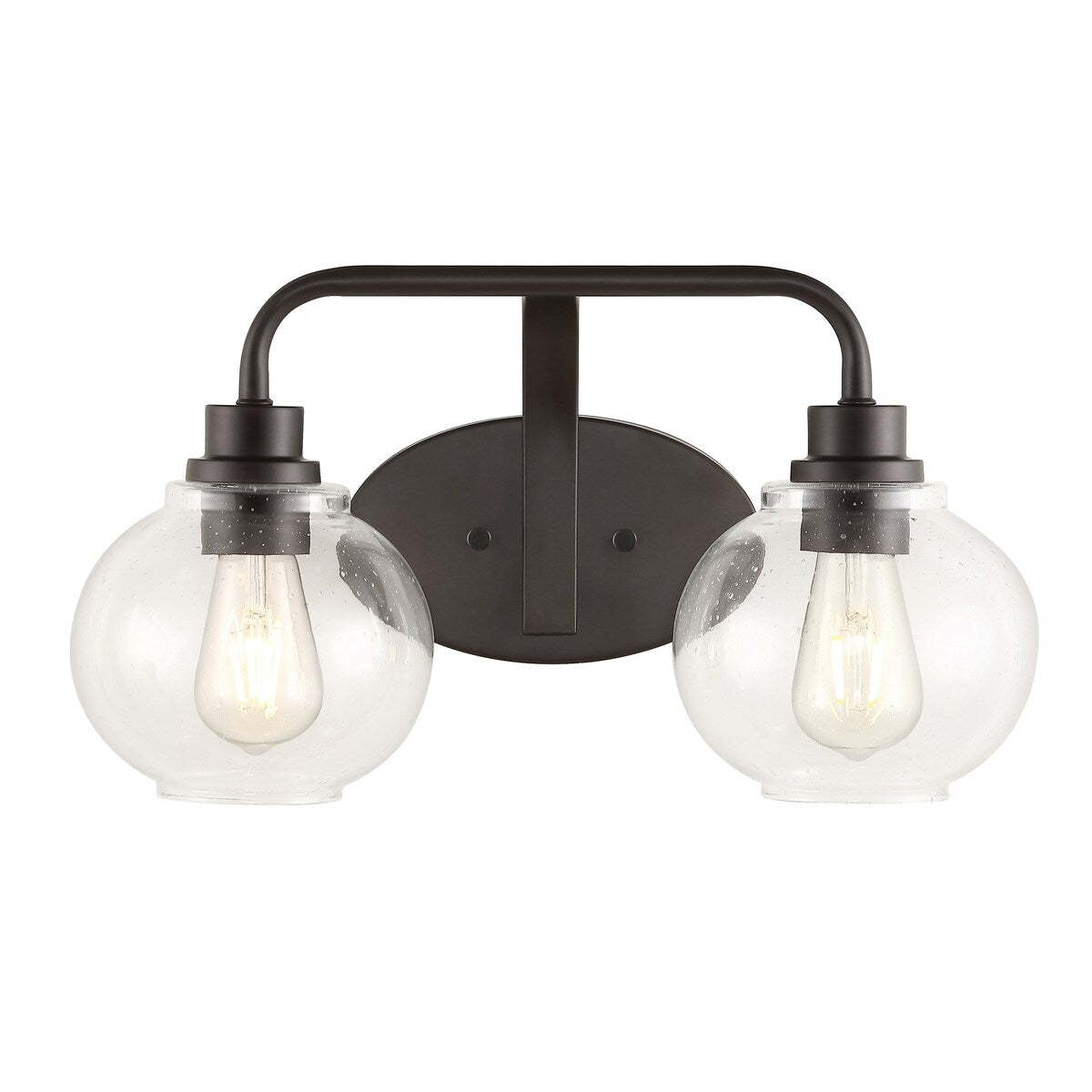 Staunton Iron/Seeded Glass Cottage Rustic LED Vanity Light, by JONATHAN Y