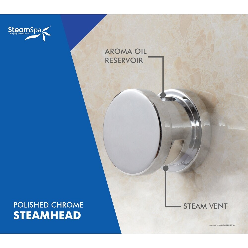 SteamSpa Indulgence 9kw Touch Pad Steam Generator Package in Chrome