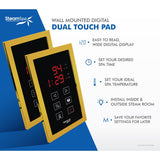SteamSpa Royal 10.5 KW QuickStart Acu-Steam Touch Panel Bath Generator Package with Built-in Auto Drain in Gold
